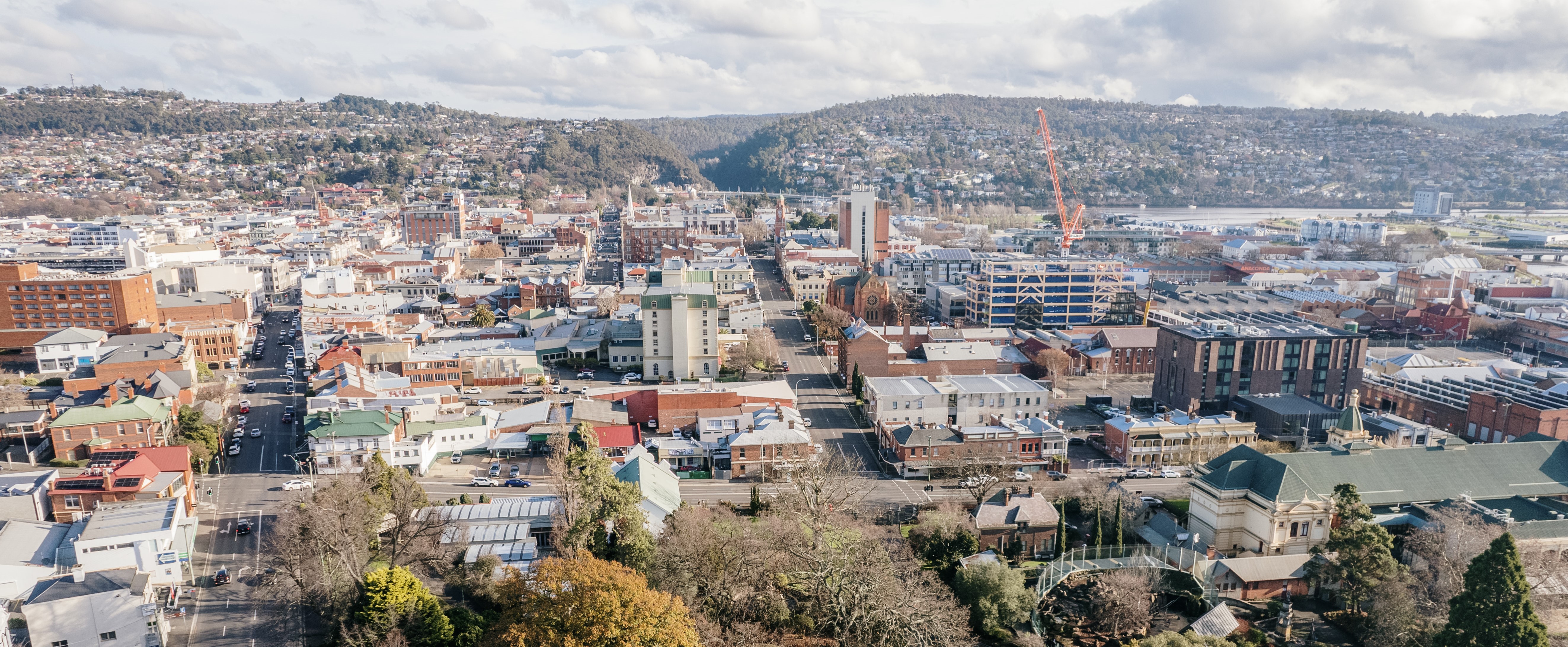 Launceston aerial view